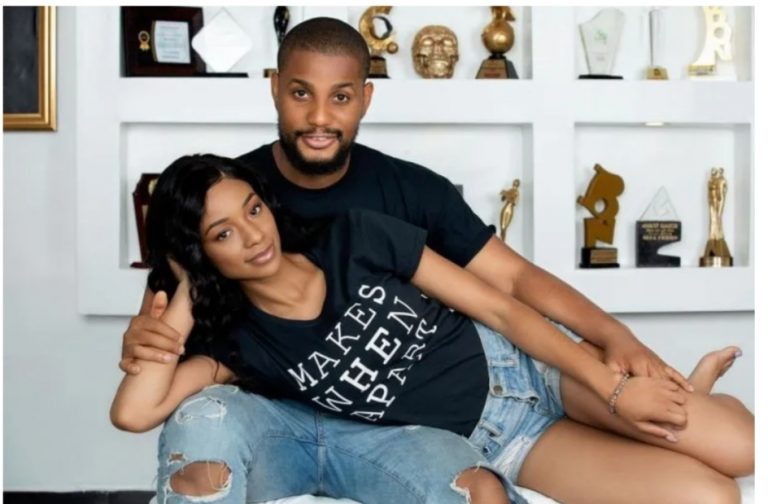 Alex Ekubo and Fancy Acholonu pre-wedding photo