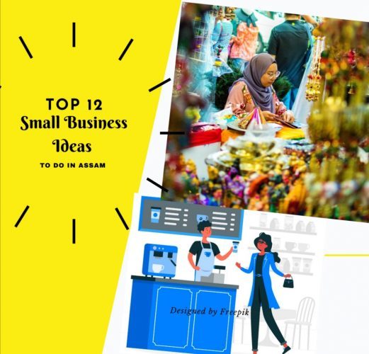 A graphic design illustrating the small business ideas in Assam